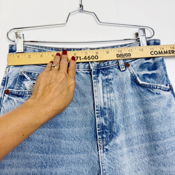 ZARA WIDE LEG FULL LENGTH HIGH WAISTED DISTRESSED JEANS 4 - Picture 3 of 12